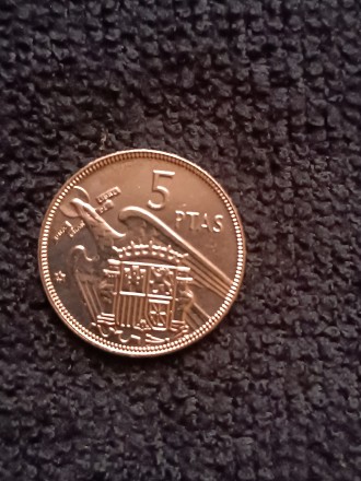 Монета Іспанії номіналом 5 песет 1957рік. оплата на картку ПБ... . фото 3