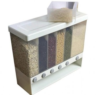 Органайзер для сипких Multifunctional household rice bucket Кухонний диспенсер (. . фото 5