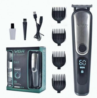 Машинка для стриження волосся акумуляторна підзарядка від USB VGR V-105 40 шт 66. . фото 6