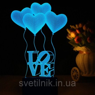 
Світильник-нічник 3D любов подарунок дівчині дружині
Керування здійснюється за . . фото 4