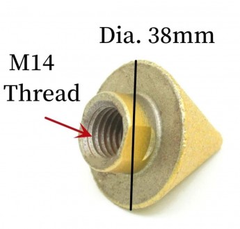 Фреза алмазная конусная 2-38мм M14 по керамике гранита для УШМ
Алмазная конусная. . фото 5