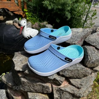 Кроксы сабо женские голубые силиконовые
 
Кроксы - это обувь с открытой пяткой, . . фото 4