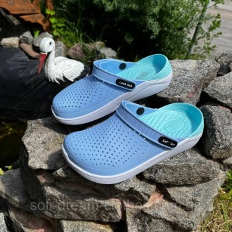 Кроксы сабо женские голубые силиконовые
 
Кроксы - это обувь с открытой пяткой, . . фото 3