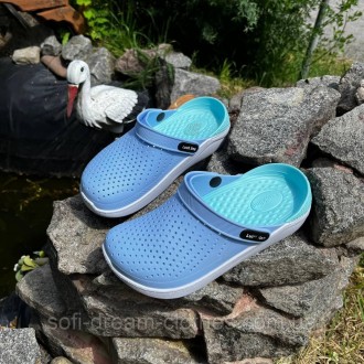 Кроксы сабо женские голубые силиконовые
 
Кроксы - это обувь с открытой пяткой, . . фото 7