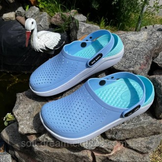 Кроксы сабо женские голубые силиконовые
 
Кроксы - это обувь с открытой пяткой, . . фото 9