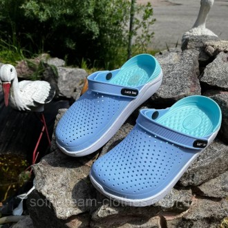Кроксы сабо женские голубые силиконовые
 
Кроксы - это обувь с открытой пяткой, . . фото 8