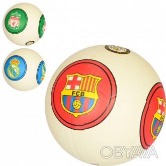 М'яч футбольний VA 0059 (30шт) розмір 5, гума, гладкий, 380-400г, 3 види (клуби). . фото 1