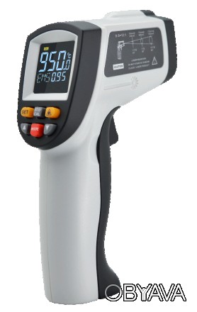 Бесконтактный инфракрасный термометр (пирометр) цв дисплей, -50-950°C, 12:1, EMS. . фото 1