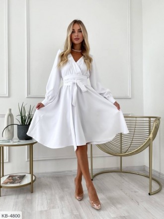 Сукня GU-4926
Матеріал: костюмна тканина
Кольори: білий, чорний, запорошена троя. . фото 10