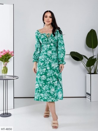 Платье HT-4850
Ткань: евро-софт
Люкс качество
Цвета: зеленый, черный
Размер: 42,. . фото 2
