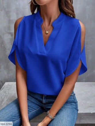 Блуза KE-1778 Дуже красива блуза з v-подібним вирізом на грудях Тканина: євро со. . фото 3