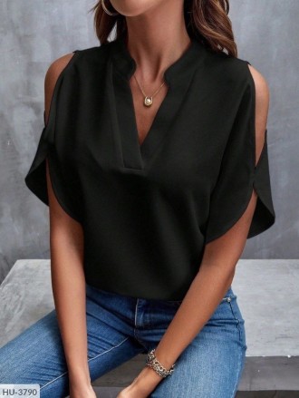 Блуза KE-1778 Дуже красива блуза з v-подібним вирізом на грудях Тканина: євро со. . фото 4