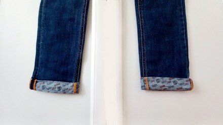 джинсы облегающие обтягивающие скинни скини женские стрейчевые синие с манжетом . . фото 11