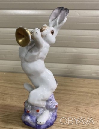 статуэтка заяц с трубой лфз редкий окрас