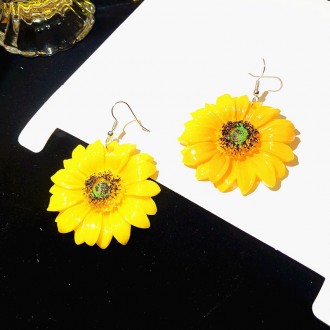 Сьогодні ми представляємо вам унікальні сережки-підвіски Квітка соняшника, які п. . фото 5