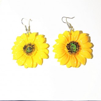 Сьогодні ми представляємо вам унікальні сережки-підвіски Квітка соняшника, які п. . фото 6