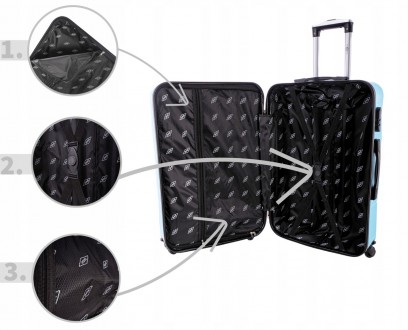 Дорожня валіза RGL 520 Солідні валізи з колекції RGL. Виготовлений з ABS++ . Вал. . фото 3