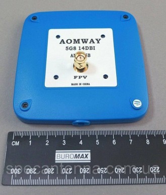 Антенна 5.8 ГГц 14 dBi RHCP FPV Pagoda Aomway, SMA-male, дальнего действия.Харак. . фото 3