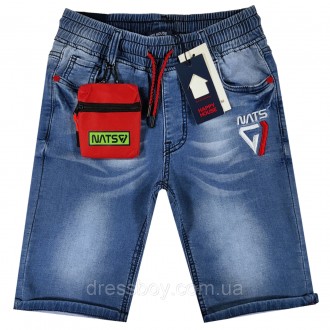Бриджі джинсові на гумці для хлопчиків підліткового віку. Модель від виробника H. . фото 2