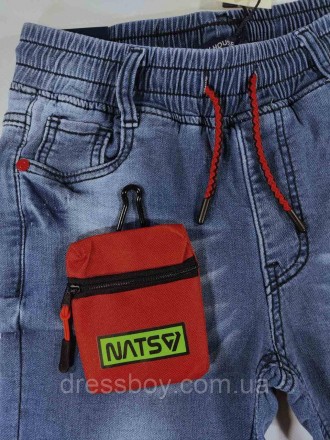 Бриджі джинсові на гумці для хлопчиків підліткового віку. Модель від виробника H. . фото 5