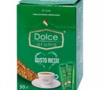 Кава Dolce Aroma Gusto Ricco, розчинна в стіках, 25 шт. Одеса. фото 1 Кава Dolce Aroma Gusto Ricco, розчинна в стіках, 25 шт. Одеса. фото 1