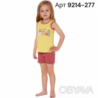 
Літній костюм для дівчаток арт 9214-277 - це комфортна модель, в якій немає зай. . фото 1