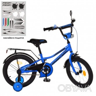 Велосипед дитячий PROF1 18д. Y18223-1 Prime, SKD75, синій, ліхтар, дзвінок, дзер. . фото 1