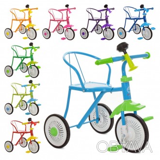 Велосипед М 5335 3 колеса, 6 кольорів, клаксон, 51-52-40 см.. . фото 1
