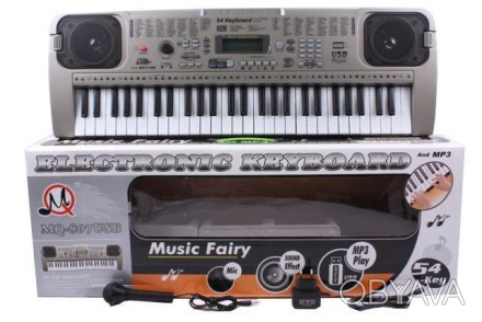 Орган MQ-807USB – это качественный детский синтезатор на 54 клавиши. Ребёнок смо. . фото 1