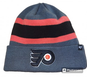 Зимняя шапочка 47 Osfa NHL Philadelphia Flyers, двойная, примерный обьем 57-60см. . фото 3