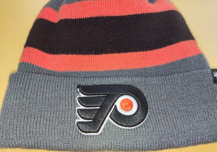 Зимняя шапочка 47 Osfa NHL Philadelphia Flyers, двойная, примерный обьем 57-60см. . фото 5