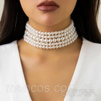 Винтажное многослойное ожерелье с искусственным жемчугом белого цвета.
Название . . фото 1