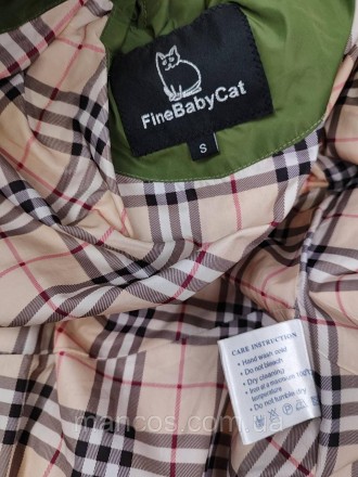 Женская зимняя куртка FineBabyCat цвета хаки. Куртка спереди короче, сзади длине. . фото 9