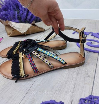 Женские сандалии Sergio todzi в стиле хиппи на плоской подошве. Выполнены из кож. . фото 3