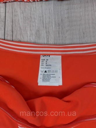 Женский раздельный купальник H&M оранжевый в полоску на подкладке.
Лиф на завязк. . фото 6