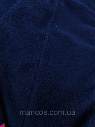 Флисовая синяя кофта для девочки Kiki&koko. Воротник стойка, застежка-молния роз. . фото 10