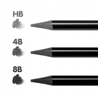В наборе:
	3 черно-графитовых акварельных карандаша без деревянного корпуса
	1 к. . фото 3