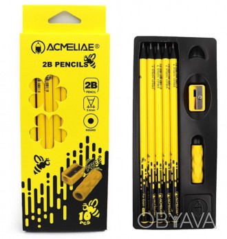 Карандаши графитные Acmeliae Black Wood 43201 Пчелка - это черный карандаш 2В с . . фото 1
