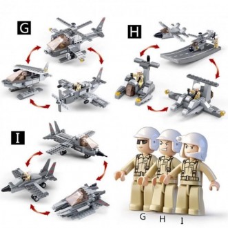 
Конструктор Авианосец 9в1, с каждой коробки можно собрать 3 разных модельки, со. . фото 5