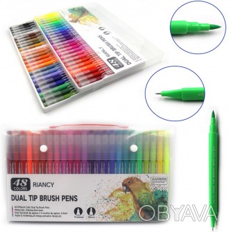 
Dual Tip Brush Pens – это маркер нового поколения с усовершенствованными характ. . фото 1