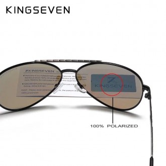 Оригінальні, поляризаційні, сонцезахисні окуляри KINGSEVEN NK7840 для чоловіків . . фото 5