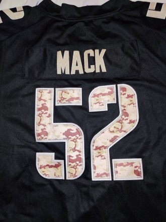 Футболка, jersey Nike NFL Las Vegas Rаiders, Khalil Mack, размер-XL, длина-80см,. . фото 6