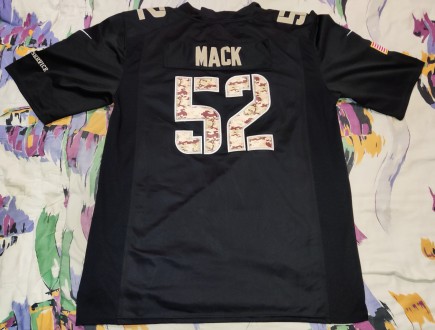 Футболка, jersey Nike NFL Las Vegas Rаiders, Khalil Mack, размер-XL, длина-80см,. . фото 4