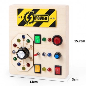 Интерактивная развивающая игрушка – панель с переключателями (бизиборд) арт. C 6. . фото 3