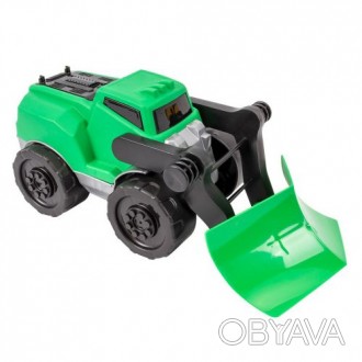 Машинка пластиковая "Строительная Техника: Грейдер", зеленая