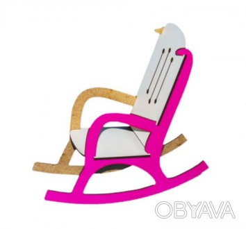 Уценка. (повреждена упаковка ) Кресло-качалка деревянная, для кукол.Упаковка: Ко. . фото 1