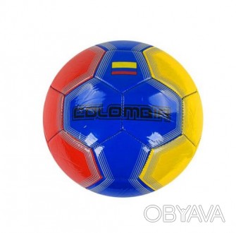 Уценка. Мяч футбольный (красно-желтый) (Расходятся швы) Футбольный мяч диаметром. . фото 1