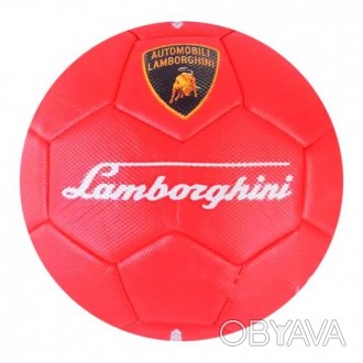 Уценка. Мяч футбольный №5 "Lamborghini", красный сдувает Футбольный мяч. Размер . . фото 1