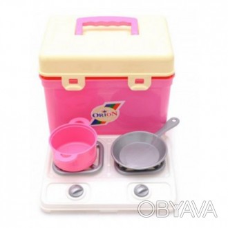 Детская пластиковая кухня в удобном чемоданчике – идеальная игрушка для юных шеф. . фото 1