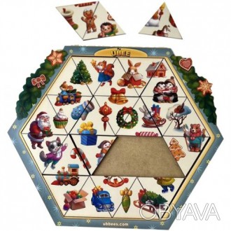 Деревянный пазл "Новогодняя головоломка"